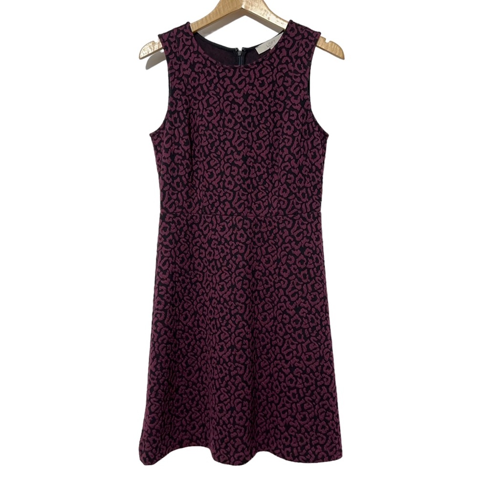 Ann Taylor Loft Textured Print Dress Size 4